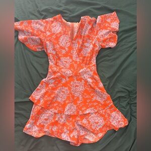 Rust Floral Romper